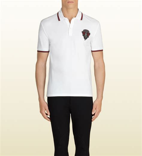 white gucci polo shirt replica|saks gucci polo.